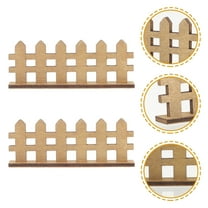 Worgeous Small Garden Fence Wood Khaki for DIY Enthusiasts Indoor Decoration 12Pcs