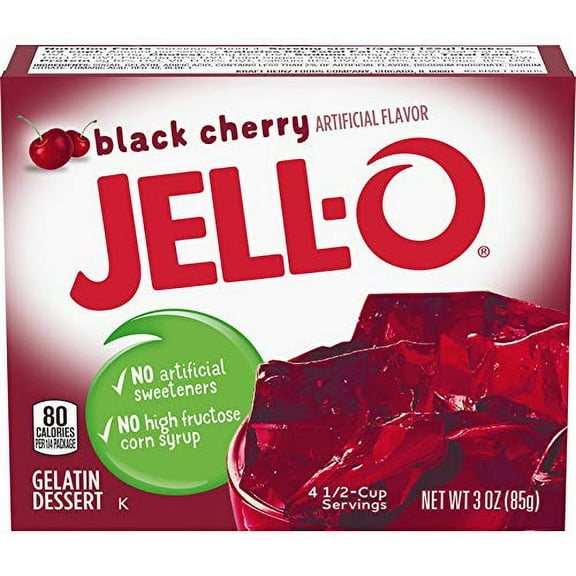 Jell-O Gelatin Dessert Black Cherry (Pack Of 6)