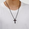 thumbnail image 2 of APSVO Black Cross Necklace for Men Baseball Pendant Chain Stuff Accessories Items Catholic Religious Christian Birthday Fathers Day Jewelry Gifts Dad Husband Son Boyfriend Teen, 2 of 6
