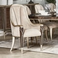 thumbnail image 2 of Michael Amini Villa Cherie Velvet Dining Arm Chair in Hazelnut Brown, 2 of 14