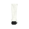 thumbnail image 2 of BLISSFUL STEP Women's Buckle Zipper Block Heel Combat Boots White 10, 2 of 7