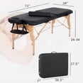 thumbnail image 7 of Portable Massage Table Foldable Massage Table Portable Lash Bed Adjustable Massage Table Carrying Case Physical Therapy Table Waxing Reiki Spa Lash Tattoo Table Facial Beauty Spa Massage Bed,Black, 7 of 7