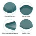 thumbnail image 3 of Unique Bargains 12x9' Fast Food Tray, 3 Pack PP Plastic Reusable Multi-Purpose Non-Slip Serving Tray Dark Green, 3 of 5