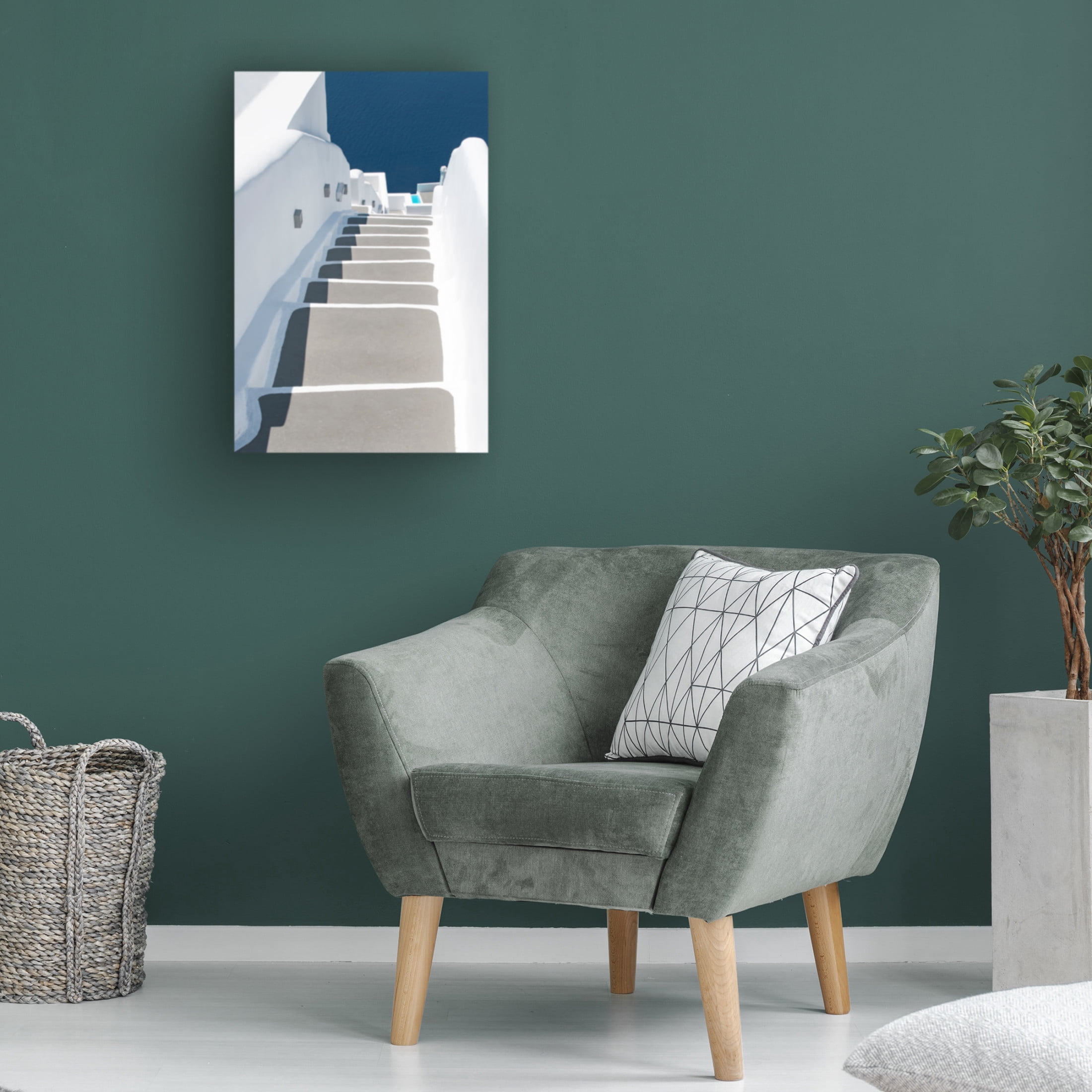 Trademark Fine Art Linda Wride Steps To Pool And Sea Canvas Wall Art
