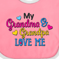 thumbnail image 4 of Inktastic My Grandma and Grandpa Love Me with Hearts Boys or Girls Baby Bib, 4 of 4