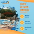 thumbnail image 2 of Bistro 7.5-ft Hexagon Market Umbrella - Coffee - Polyester Canopy, 2 of 7