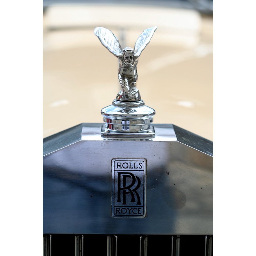 Rolls Royce Hood Ornament Chrome Wings Antique20 Inch By 30 Inch