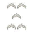 thumbnail image 2 of maskred Shining Wedding Tiaras Wide Application And Beautiful Creating Memorable Moments silver 5Set, 2 of 6