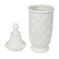 thumbnail image 2 of Vickerman 18.5" White Ceramic Container with Lid. This versatile container can pair with faux floral stems or stand as a simple decorative piece with the lid. It measures 18.5" H x 6.5" W.   100% CERA, 2 of 3