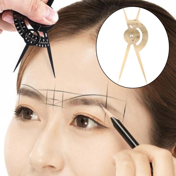 Calibrador de Cejas Shamjiam Flexible Reutilizable Acero Inoxidable Oro