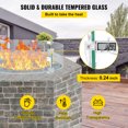 YTBW Fire Pit Wind Guard Tempered Glass Flame Guard 23X8 In 0.24 In