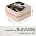 thumbnail image 2 of Creowell Goat Horns Travel Jewelry Box for Necklace, Ring, Earring - Compact Size, Versatile Case with Zipper Closure - Mother's Day Gift Pink, 2 of 5