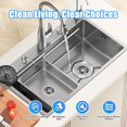 thumbnail image 4 of HWZWT Gray 3 in 1 sink plug kitchen drain 1/2, 4 of 5
