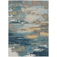 thumbnail image 2 of Addison Rugs Chantille Indoor/Outdoor Transitional Abstract Teal Machine Washable Rectangle Rug, 3' x 5', 2 of 8