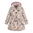 thumbnail image 3 of Esaierr Kids Toddler Girls Trench Coats Jacket with Hood for Spring Fall 2-12Y Children Thickened Tops Baby Girls Windbreaker Coats Outerwear, 3 of 9