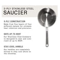 thumbnail image 2 of Drevy Cookware - 2 Quart Stainless Steel Saucier Pan - 5 Ply Stainless Clad - Professional Cookware - Drevy USA - Induction Compatible, 2 of 8