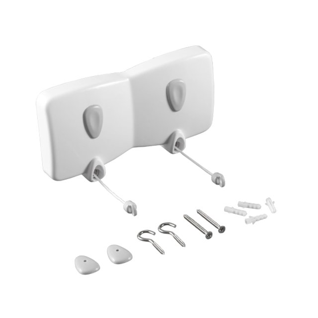 Tendedero retráctil 2 cables capacidad 5 metros cada uno secado ropa interior exterior
