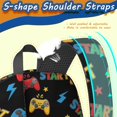 thumbnail image 5 of Game Controller Black Pattern 17" School Backpacks for Teens,Waterproof Oxford Fabric,S-Shape Padded Straps for School,Travel,Hiking,Camping, 5 of 6