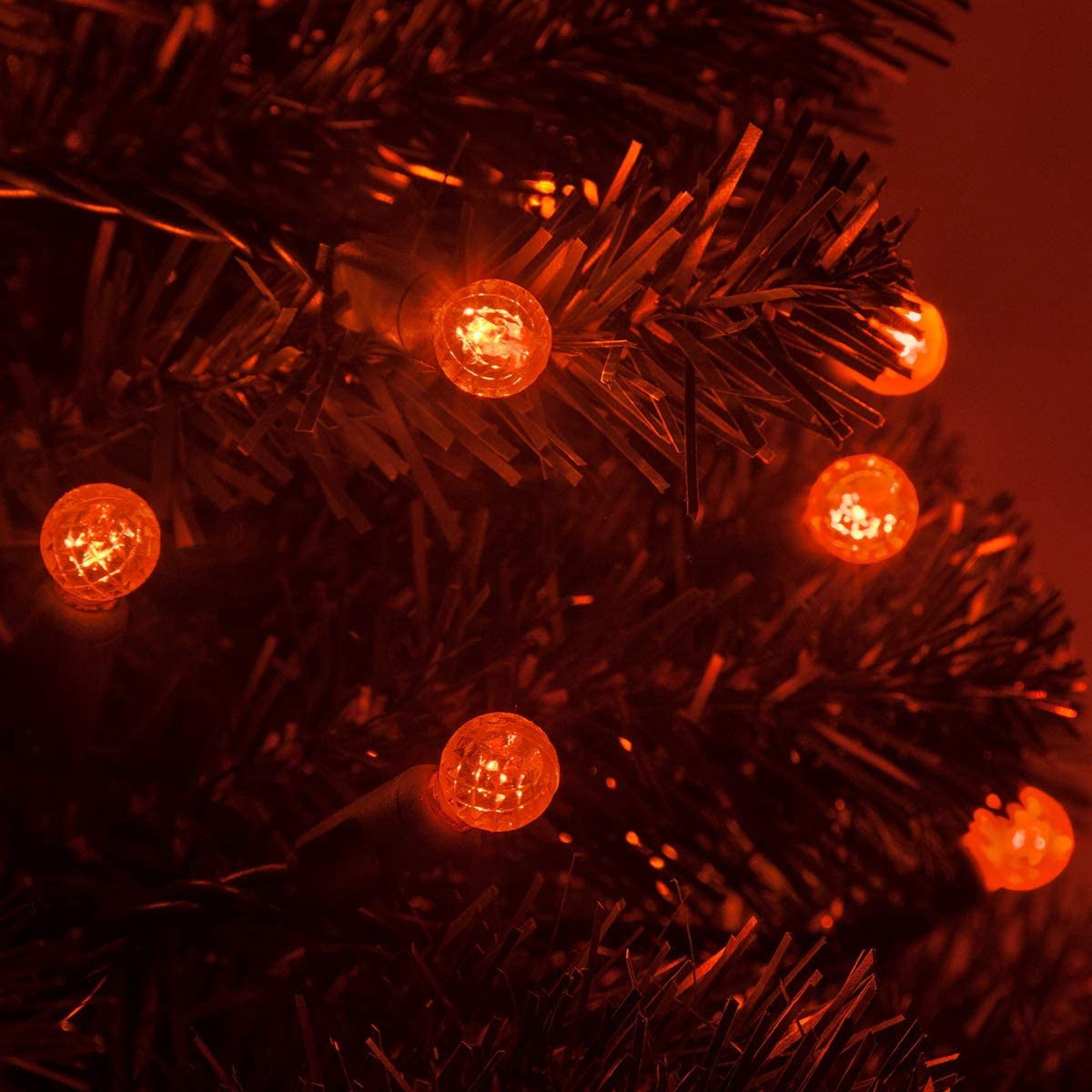 70 G12 Orange Globe String Lights 24 ft LED Halloween Lights Ball Lights Halloween Decorations Outdoor Christmas String Lights for Bedroom Halloween String Lights Dorm Room Lights Party