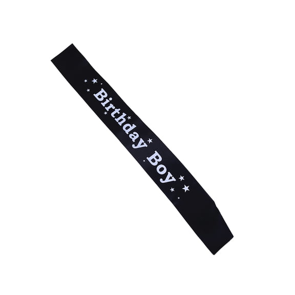 Bewildely Faja de cumpleaños, accesorios de vestir interesantes, accesorio de ropa para fiesta, correa para el hombro, fajas de disfraces para niños de Kits de decoración para fiestas Negro Bewildely HA063100-01