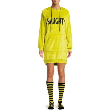 Dr. Seuss Women's Grinch Sleep Lounger with Socks, 2-Piece