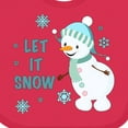 thumbnail image 4 of Inktastic Let It Snow Snowman Boys or Girls Baby Bib, 4 of 4