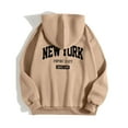 thumbnail image 6 of New York Hoodies for Women 2025 Fall Winter Long Sleeve Casual Graphic Hooded Sweatshirt with Pockets Pullover Tops, 6 of 7