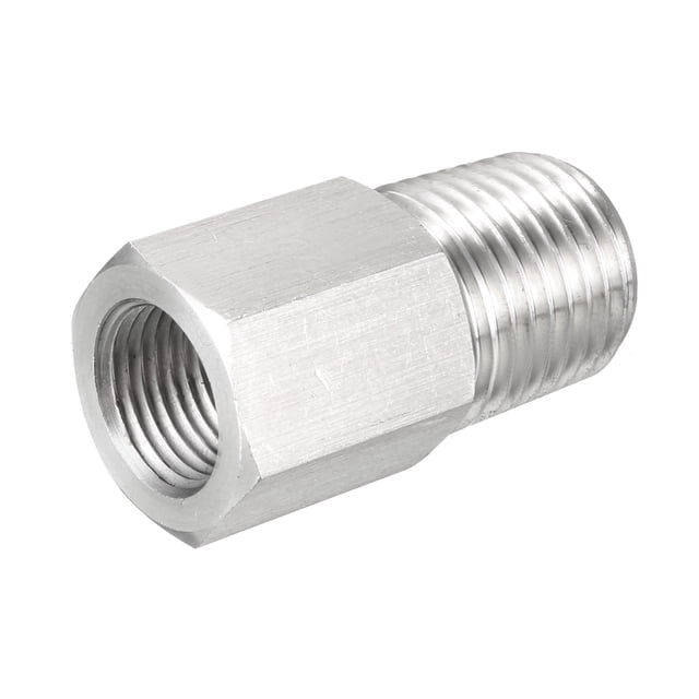 Adaptador de tubería a accesorio, adaptador de manómetro 1/4 NPT macho x 1/8 G hembra