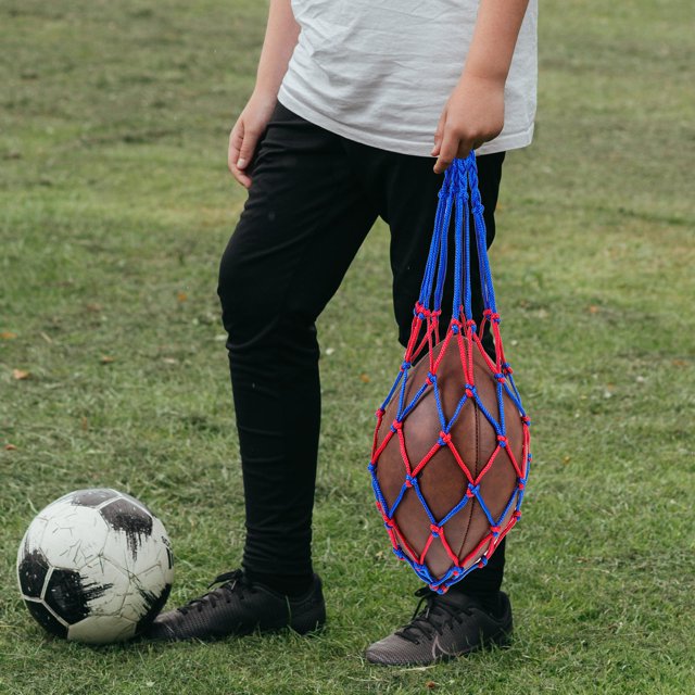 IFANLANDOR Lot de 2 Sac de Transport pour Soccer Polypropylène Résistant aux Intempéries Bleu et Jaune pour Écoles