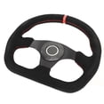 thumbnail image 1 of D Shape Steering Wheel, 12.8in Easy To Install Racing Steering Wheel Top Centre Mark  for General Vehicles, 1 of 7