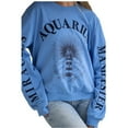 thumbnail image 4 of Aquarius Women’s 100% Premium Cotton Blue Crewneck Pullover Sweatshirt - Size XL  - Miracles Manifester, 4 of 5