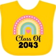 thumbnail image 3 of Inktastic Class of 2043 Girls Rainbow Girls Baby Bib, 3 of 4