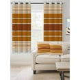 thumbnail image 2 of Fsddascl Burnt Orange Ombre Stripe Blackout Curtains for Bedroom/Living Room, Thermal Insulated Kitchen Curtains, Farmhouse Striped Gradient Grommet Darkening Window Treatment Drapes 27.5"x39"x2, 2 of 8