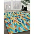 thumbnail image 2 of Ahgly Company Indoor Rectangle Patterned Light Green Abstract Area Rugs, 7' x 9', 2 of 6