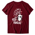 thumbnail image 4 of Gibobby Camisetas Mujer Baratas Manga Corta Mujeres Casual Fashion Top Camisa Característica Animal Camisas manga corta Round Neck Tee Tops Loose Tunic Blose(Vino,M), 4 of 5