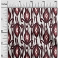 thumbnail image 2 of oneOone Rayon Maroon Fabric Ikat Sewing Material Print Fabric By The Yard 56 Inch Wide, 2 of 4