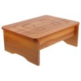 thumbnail image 1 of OULII Small Stool Wood Non-Slip Simple Aesthetic for Bathroom Use 1Pack, 1 of 8