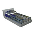 thumbnail image 2 of Ambesonne Cartoon Fitted Sheet & Pillow Sham Set, Cityscape Square Blue, Twinxl, Dark Blue and Yellow, 2 of 2