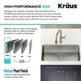 thumbnail image 6 of KRAUS Dex 33” Undermount 16 Gauge Stainless Steel Single Bowl Kitchen Sink, 6 of 8