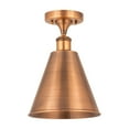 thumbnail image 5 of Innovations Lighting  Ballston Cone - 1 Light 8" Semi-Flush Mount Brushed Satin Nickel, 5 of 5