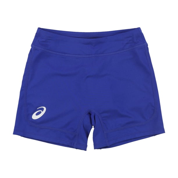 ASICS Girls Solid Athletic Workout Shorts, Azul, M
