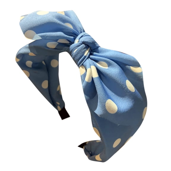 Headbands for Women Polka Dot Printed Bow Summer Beach Hair Accessory Headband