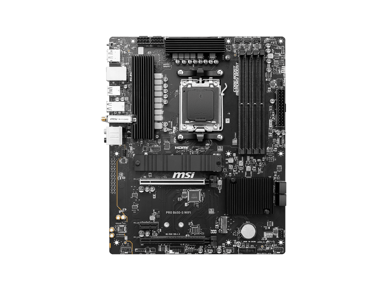 MSI PRO B650-S WIFI Socket AM5 DDR5 ATX Desktop Motherboard PROB650SWIFI