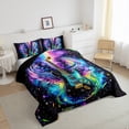 thumbnail image 3 of Castle Fairy Boys Girls Music Guitar Twin Comforter Sets,Gradient Angel Wings Bedding Set, 3 of 8