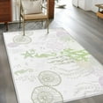 thumbnail image 3 of Rectangle Area Rugs 3 x 5 Ft, Coastal Sage Green Non-Slip Residential Carpet, Ocean Coral Starfish Jellyfish Indoor Crawling Mats Runner Rugs for Living Room/Dining Room/Bedroom, 3 of 8