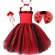 thumbnail image 3 of Vestido de tul con tutú de mariquita para niñas, vestido elegante para fiesta de cumpleaños, disfraz de mariquita, insecto, Halloween, ropa para niños, 3 of 5