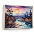 thumbnail image 2 of Designart "Canadian Glacier Bathed In Sunrise" Glacier Floater Framed Canvas Wall Art, 2 of 5