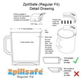 thumbnail image 3 of ZpillSafe 2-Pack Silicone Made Regular Fit Patented Reusable Home Kitchen Funnel, Clear, 3 of 9