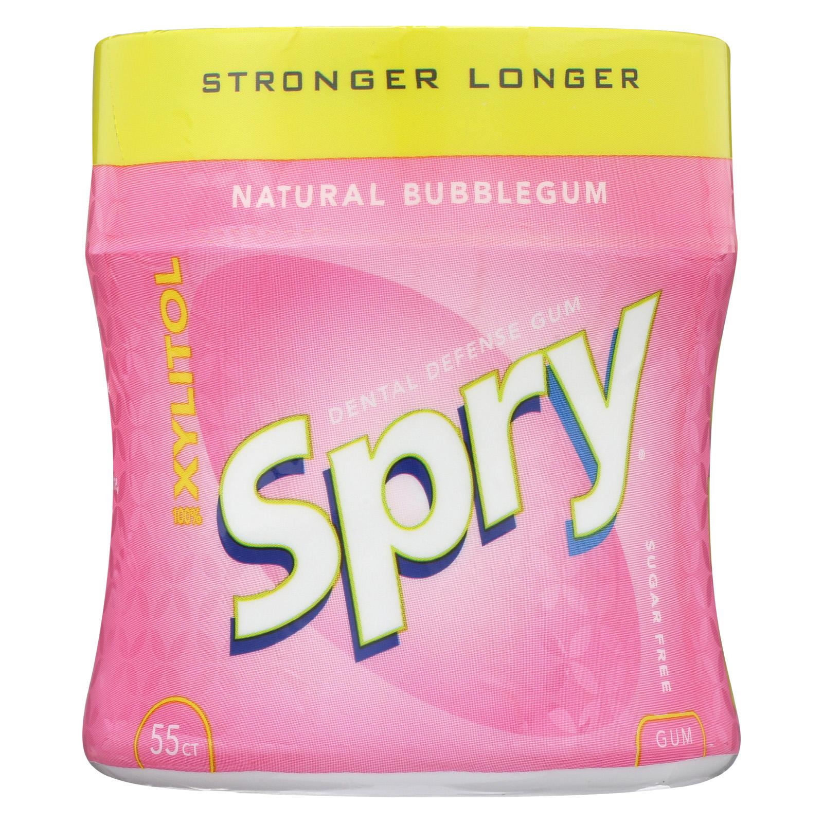 Spry Xylitol Gum Stronger Longer Bubblegum Case Of 6 55 Count