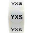 thumbnail image 1 of Cercle Blanc YXS Autocollants de Vêtements de Jeunesse 0,75 Pouce Rond 500 Pack, 1 of 1